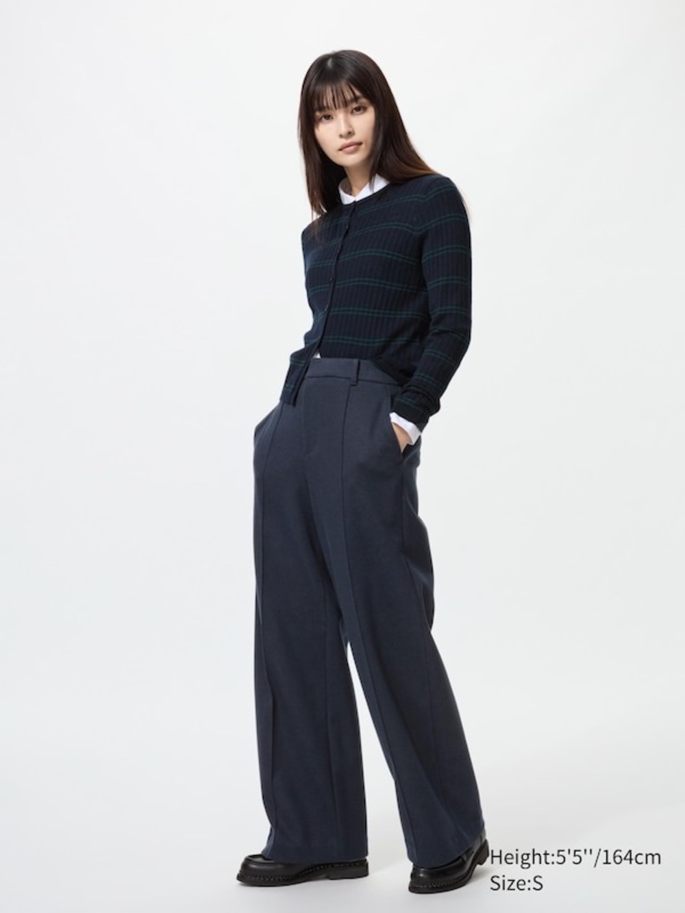 UNIQLO Brushed Jersey Wide Leg Pants Dark Gray | XS | Unisex